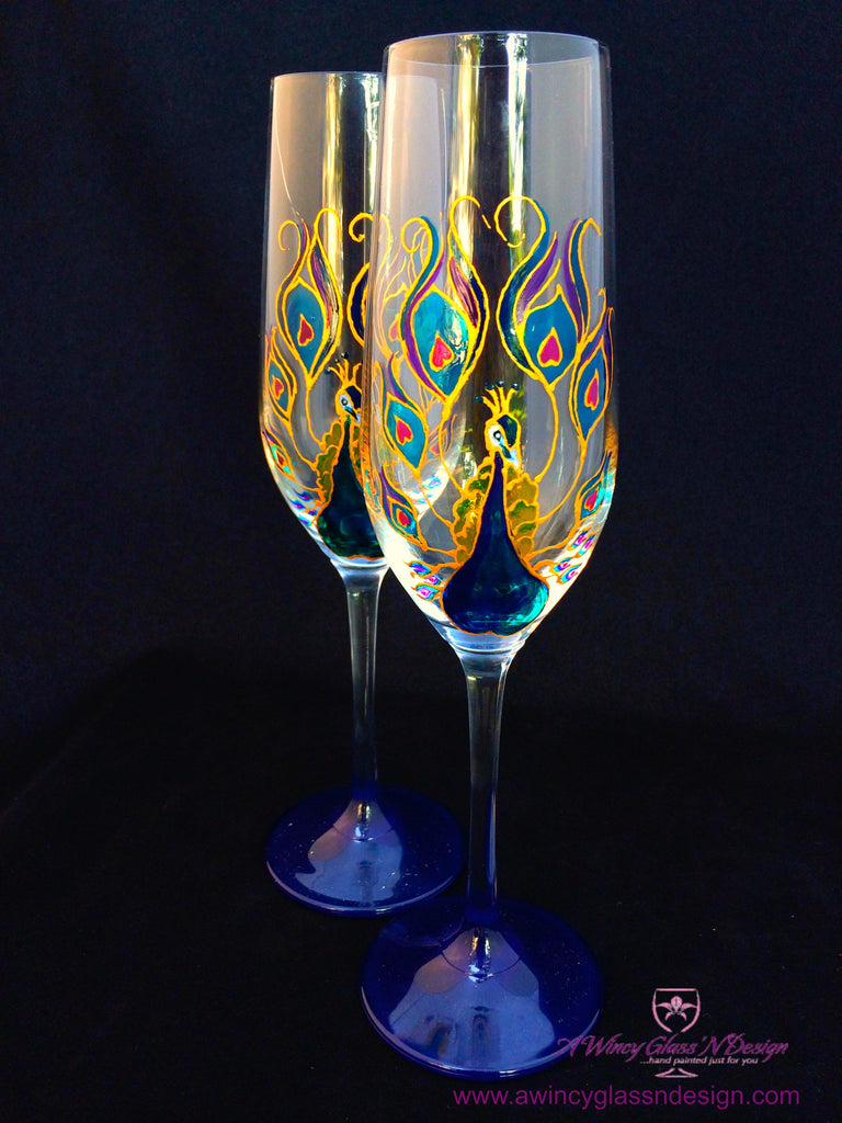 Swarovski Crystal Wedding Toast Set, Champagne Glasses, Wedding